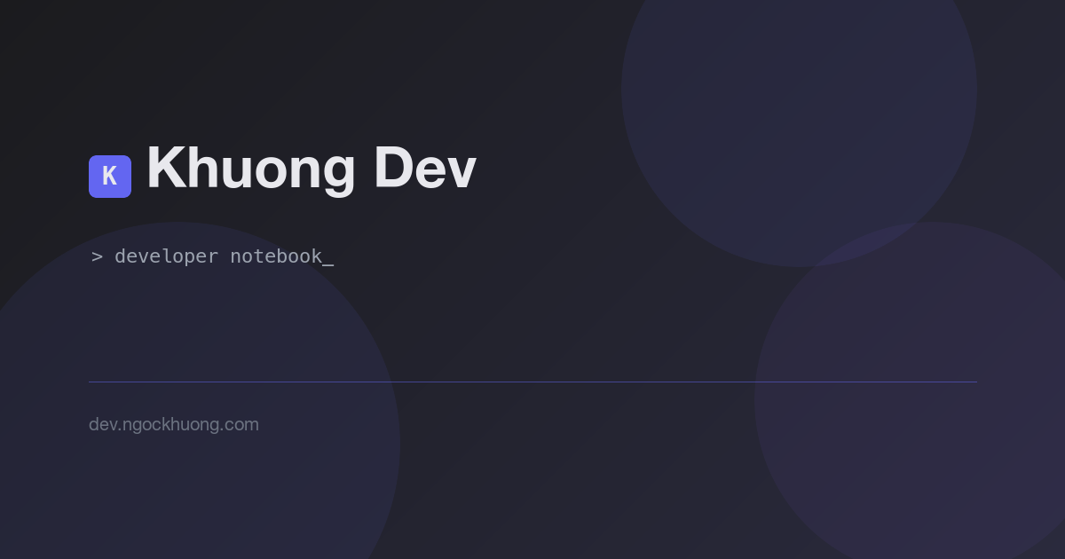 Khuong Dev